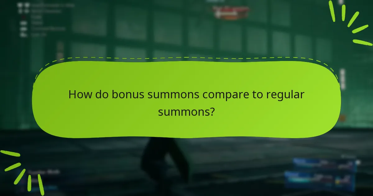 How do bonus summons compare to regular summons?